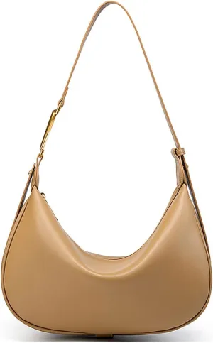 Shoulder Bags for Women, Genuine Leather Crossbody bags purses, Crescent Handbags with an Adjustable Strap