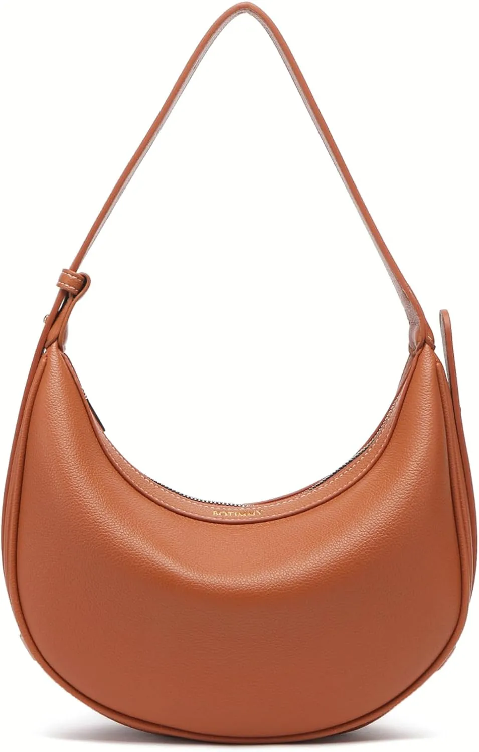 Shoulder Purses for Women Leather Crescent Handbag Mini Clutch Purse with Adjustable Strap Zipper Closure