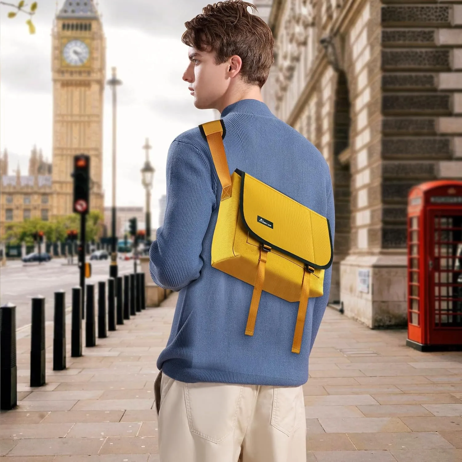SIMTOP Messenger Bag Crossbody Shoulder Bag for Commuters and Travelers Water Resistant Scratch and Wear Cordura YKK Zipper