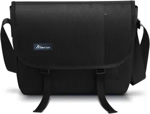 SIMTOP Messenger Bag Crossbody Shoulder Bag for Commuters and Travelers Water Resistant Scratch and Wear Cordura YKK Zipper