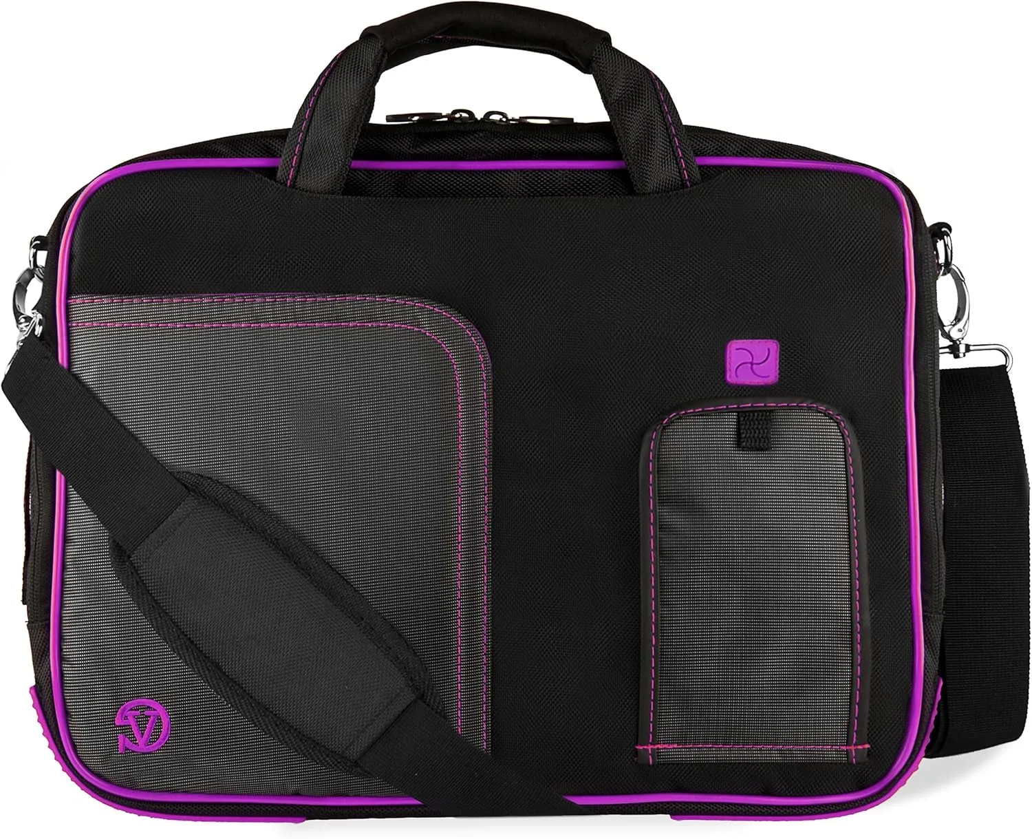 Slim Laptop Shoulder Bag for HP Laptop 14-fq1025nr, x360 14a Chromebook 14", Stream 14" (Purple)