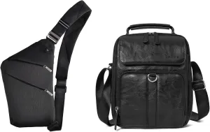 Sling Bag Crossbody Bags for Women and Leather Messenger Bag Man Purse