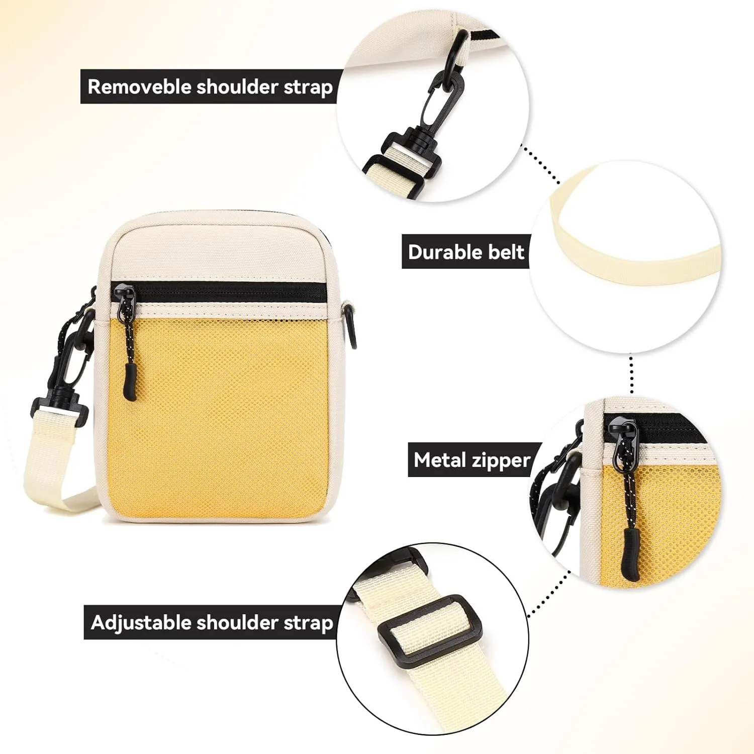 Small Cross-body Sling Bags for Men Women, Mini Messenger Bag Shoulder Pouch for Daily Use