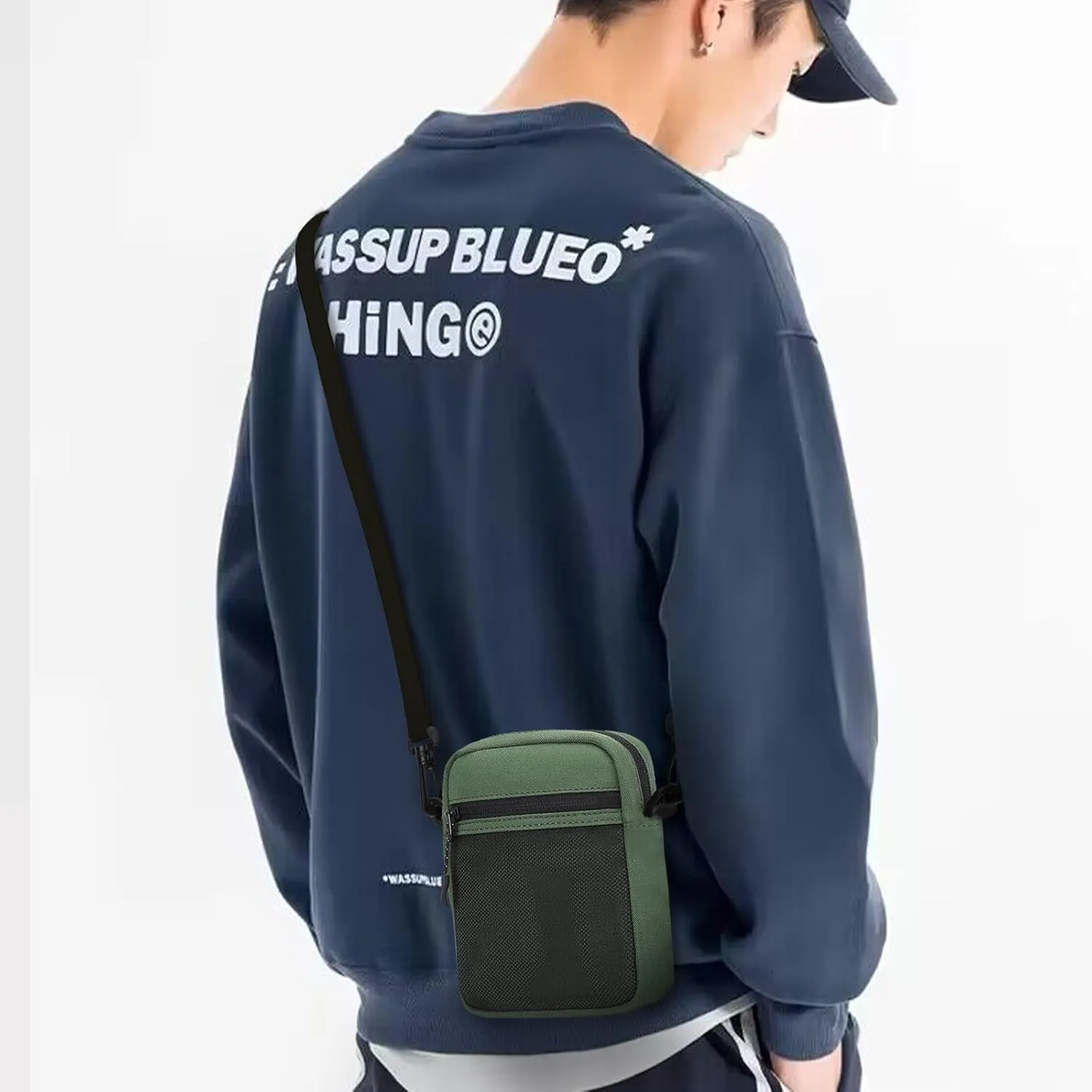 Small Cross-body Sling Bags for Men Women, Mini Messenger Bag Shoulder Pouch for Daily Use