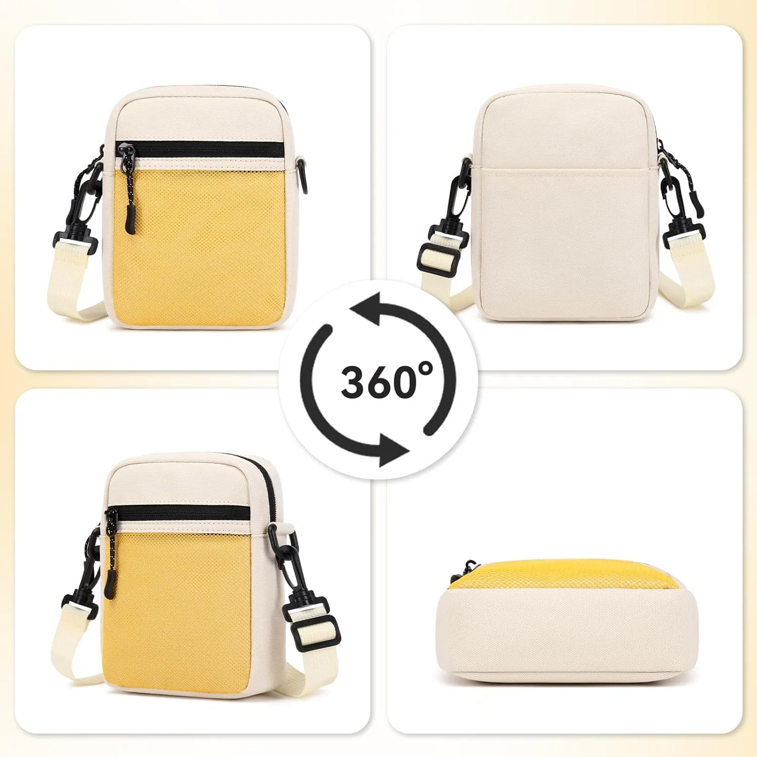 Small Cross-body Sling Bags for Men Women, Mini Messenger Bag Shoulder Pouch for Daily Use