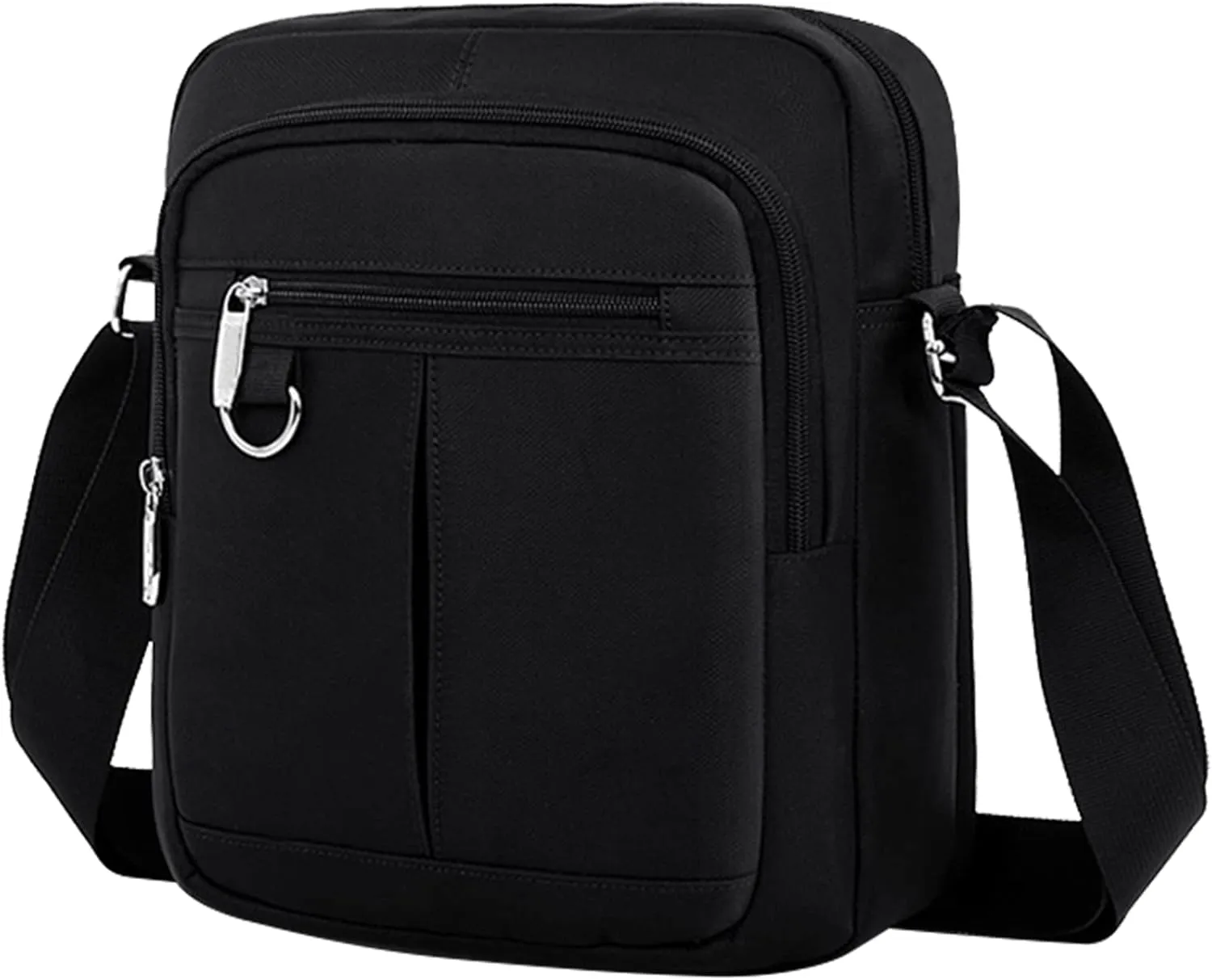Small Crossbody Bag for Mens Women, Small Men's Messenger Bag Sling Purse Side Bag, Travel Passport Phone Shoulder Handbag (Black)