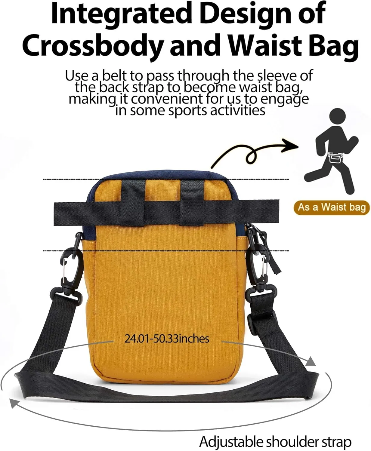 Small Crossbody Bag Side Shoulder Bag For Men, Women Mini Messenger Bag