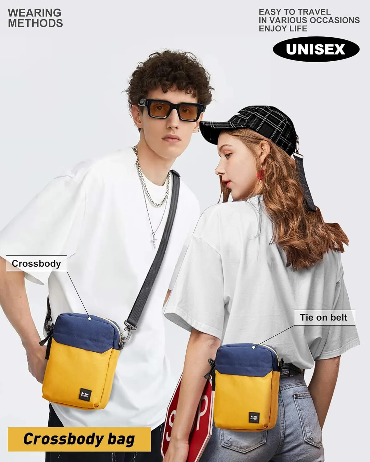 Small Crossbody Bag Side Shoulder Bag For Men, Women Mini Messenger Bag