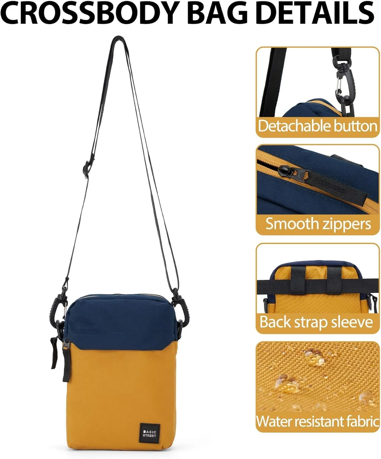 Small Crossbody Bag Side Shoulder Bag For Men, Women Mini Messenger Bag