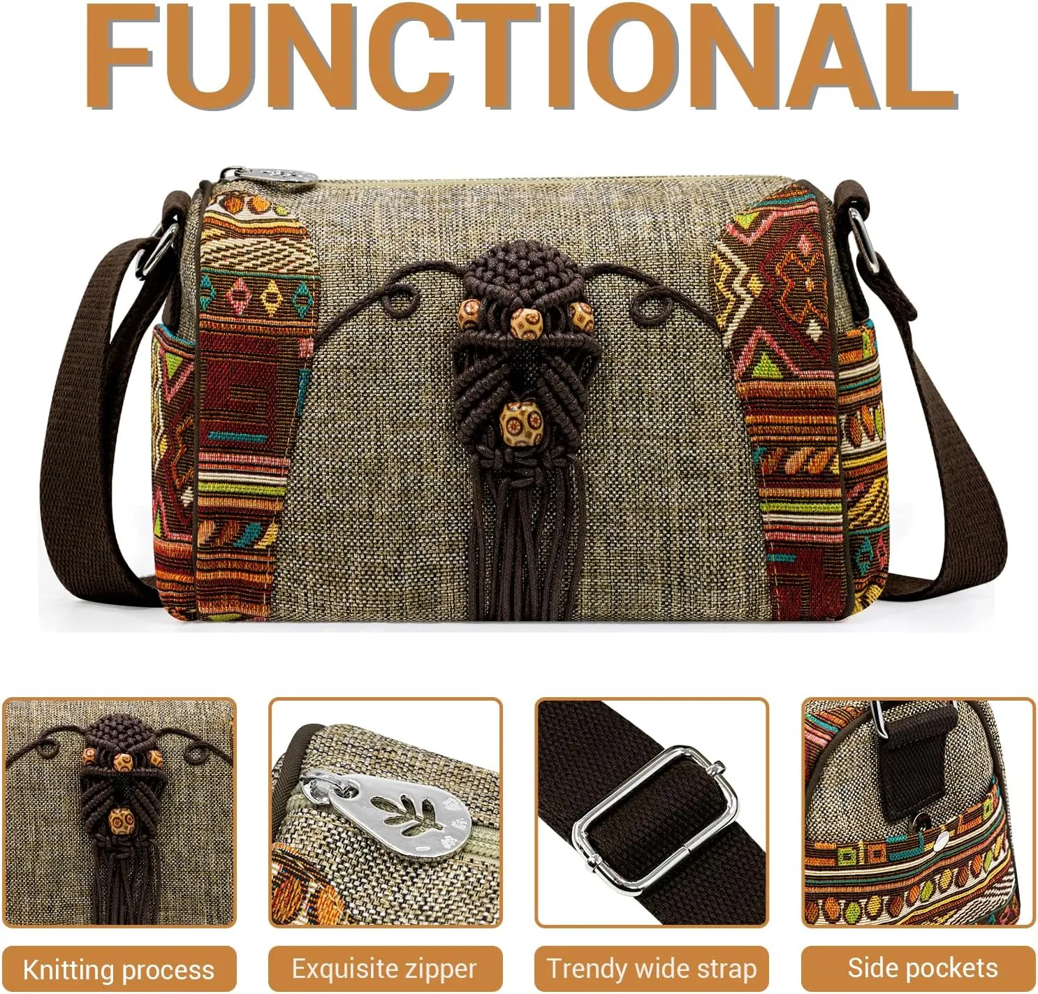 Small Crossbody Bags for Women, Trendy Hand-Woven Shoulder Bag, Womens Crossbody Purses