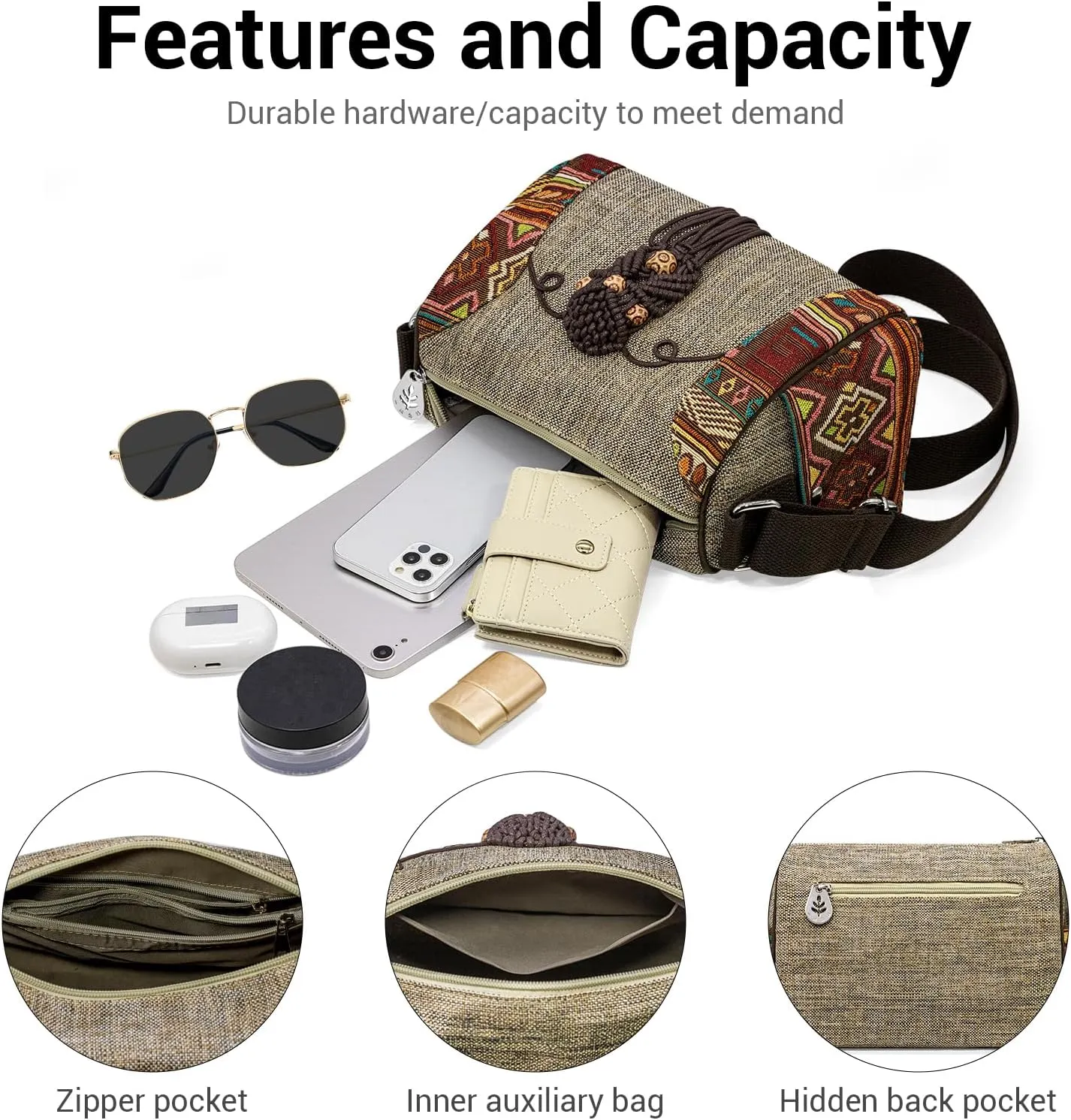 Small Crossbody Bags for Women, Trendy Hand-Woven Shoulder Bag, Womens Crossbody Purses