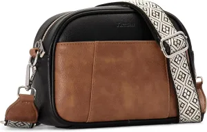 Small Crossbody Purse for Women Leather Crossbody Bags Trendy Women's Shoulder Handbags with Adjustable Wide Strap