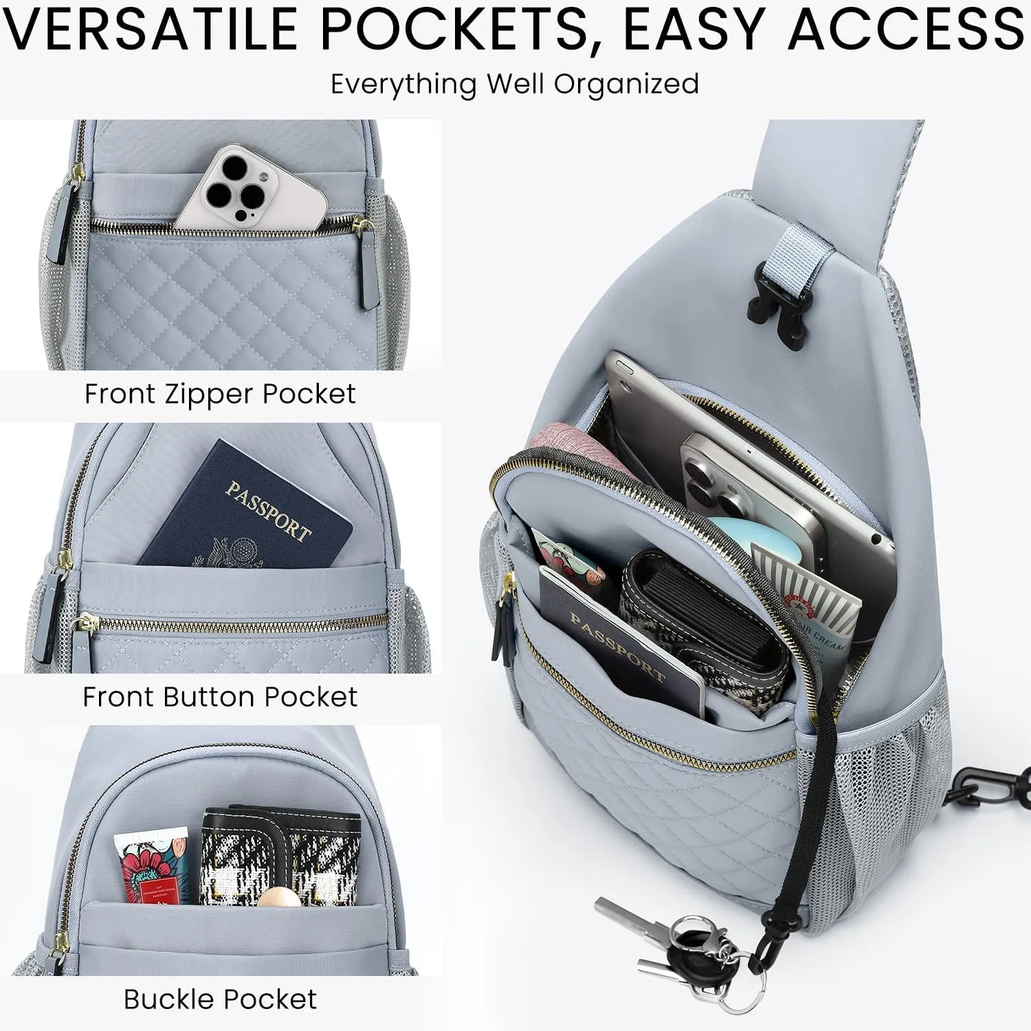 Small Crossbody Purses Bags for Women Men Travel, Chest Sling Bag Women Casual Cross Body Bag for Woman Sling Backpack