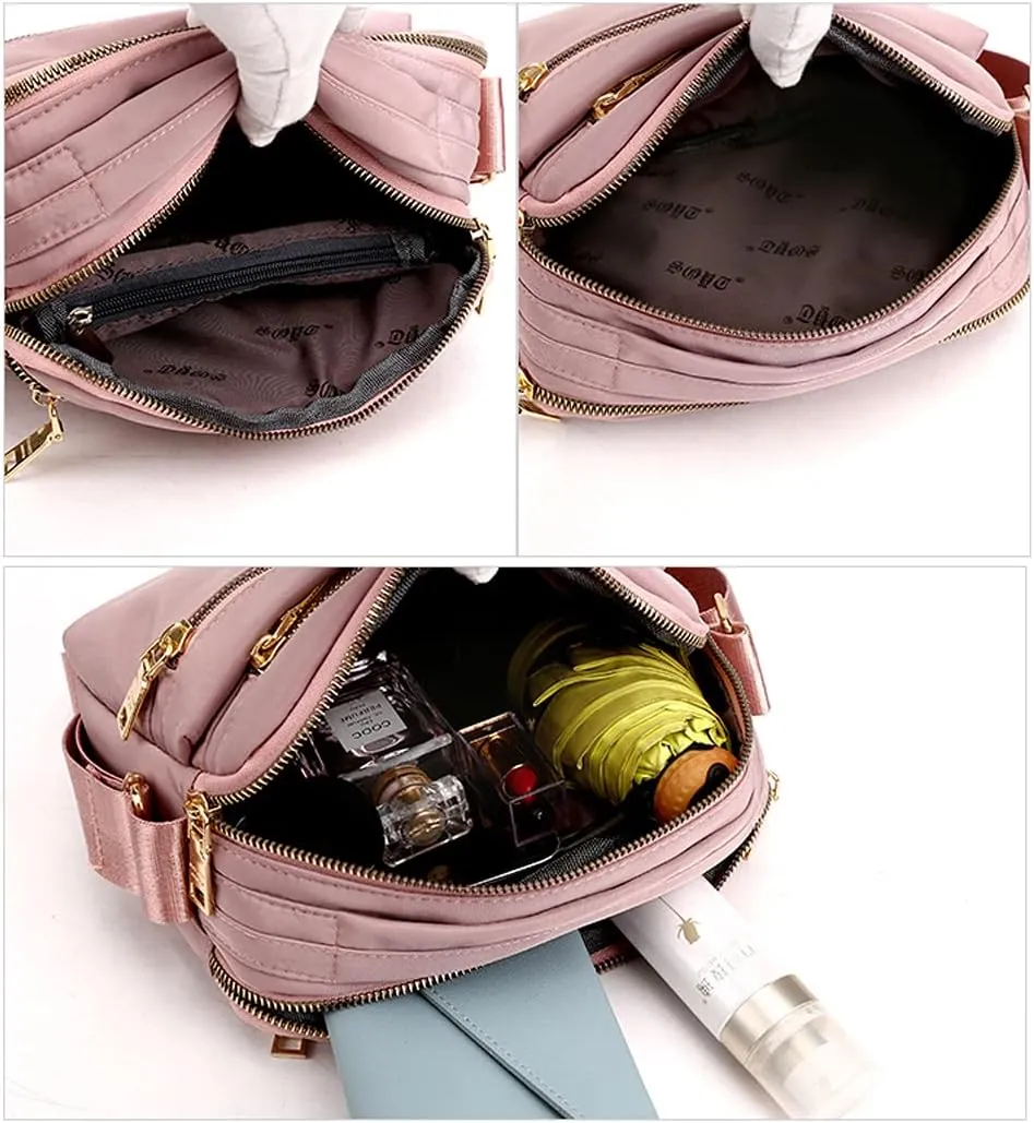 Small Crossbody Purses for Women Multi Pocket Casual Crossbody Bag Cellphone Wallet Purse Shoulder Bag