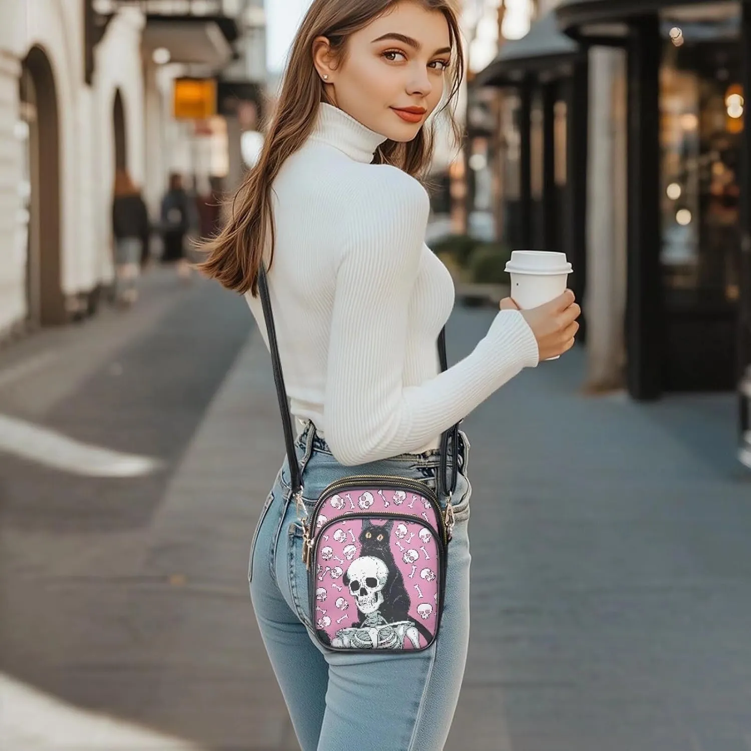Small Crossbody Purses for Women PU Leather Designer Cell Phone Bag Wallet Purses Adjustable Strap for Travel