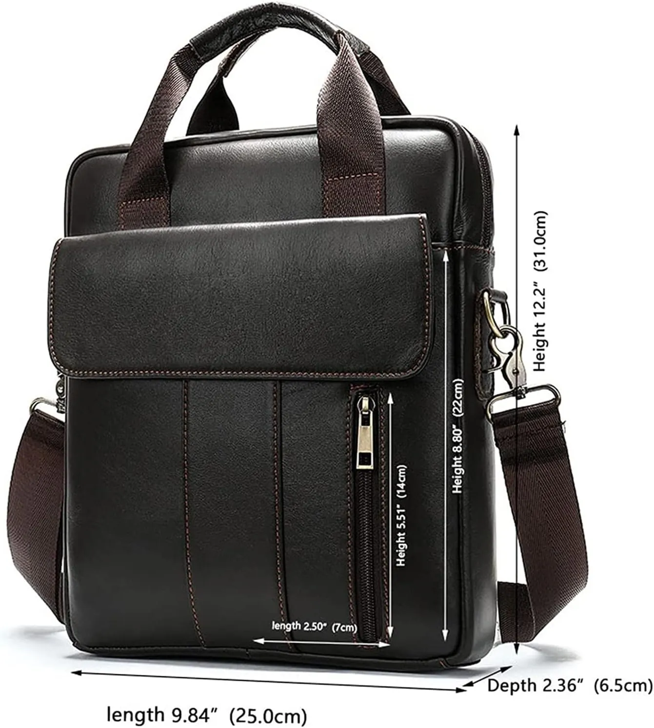 Small Messenger Bag for Men Retro Handbag, Tablet Handbag Vintage Leather Messenger Bag Casual Shoulder Bag