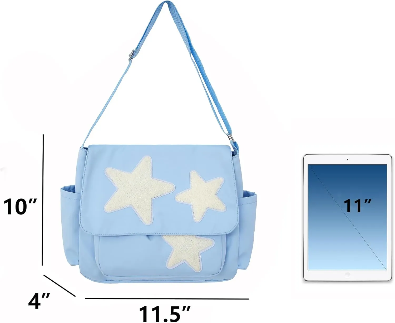 Small Messenger Bag for Women Cute Bag Kawaii Star Crossbody Shoulder Tote Bag with Accessories Gift