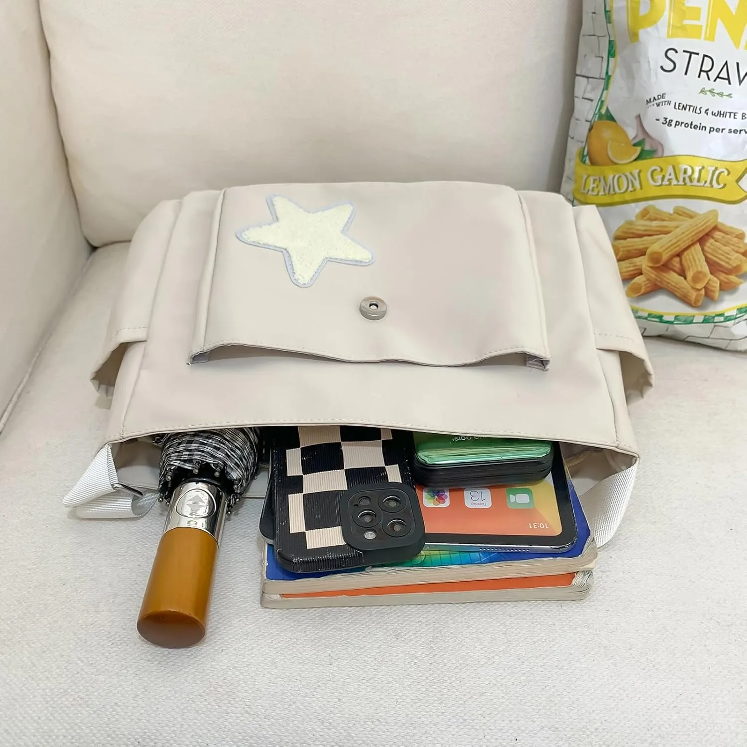 Small Messenger Bag for Women Cute Bag Kawaii Star Crossbody Shoulder Tote Bag with Accessories Gift