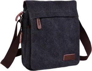 Small retro canvas messenger men's crossbody bag and shoulder bag