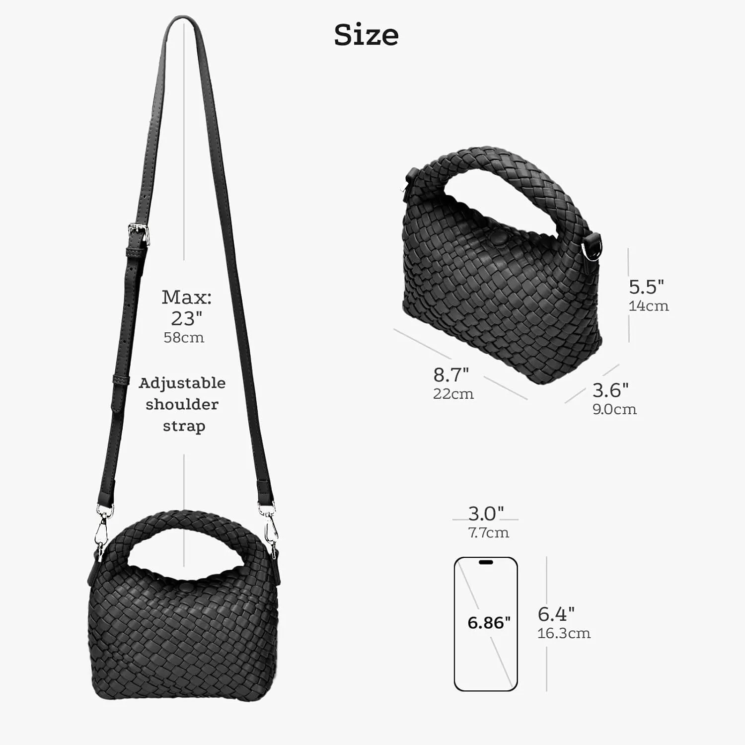 Small Women woven bag Woven Crossbody Bag for Women woven purse Leather handbag mini Hobo Bag