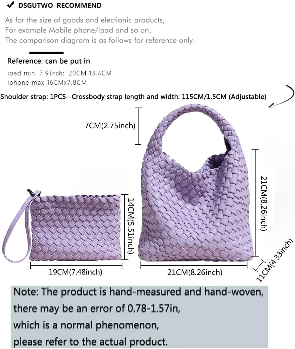 Small Woven Bags for Women Cute Hobo Tote Woven Handbag Mini Clutch Purse vegan leather Crossbody bags Shoulder Handmade Bag