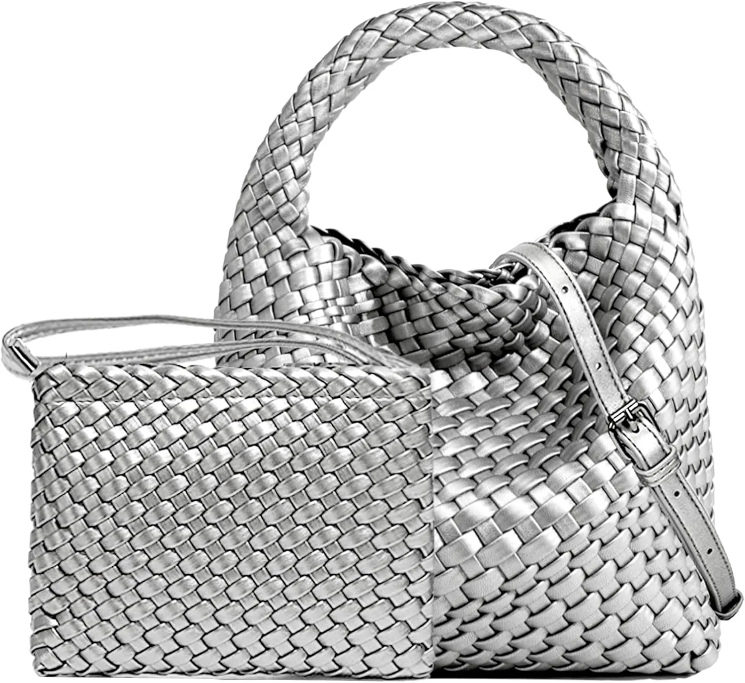 Small Woven Bags for Women Cute Hobo Tote Woven Handbag Mini Clutch Purse vegan leather Crossbody bags Shoulder Handmade Bag