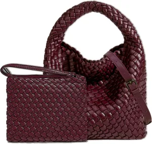 Small Woven Bags for Women Cute Hobo Tote Woven Handbag Mini Clutch Purse vegan leather Crossbody bags Shoulder Handmade Bag