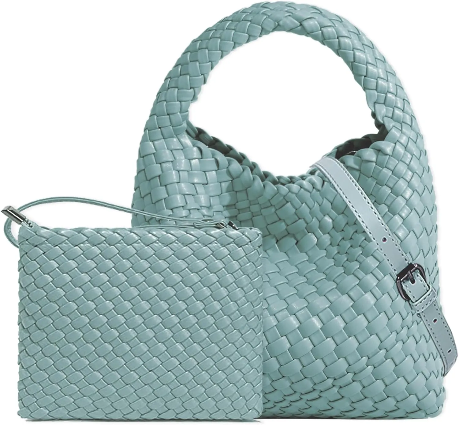 Small Woven Bags for Women Cute Hobo Tote Woven Handbag Mini Clutch Purse vegan leather Crossbody bags Shoulder Handmade Bag