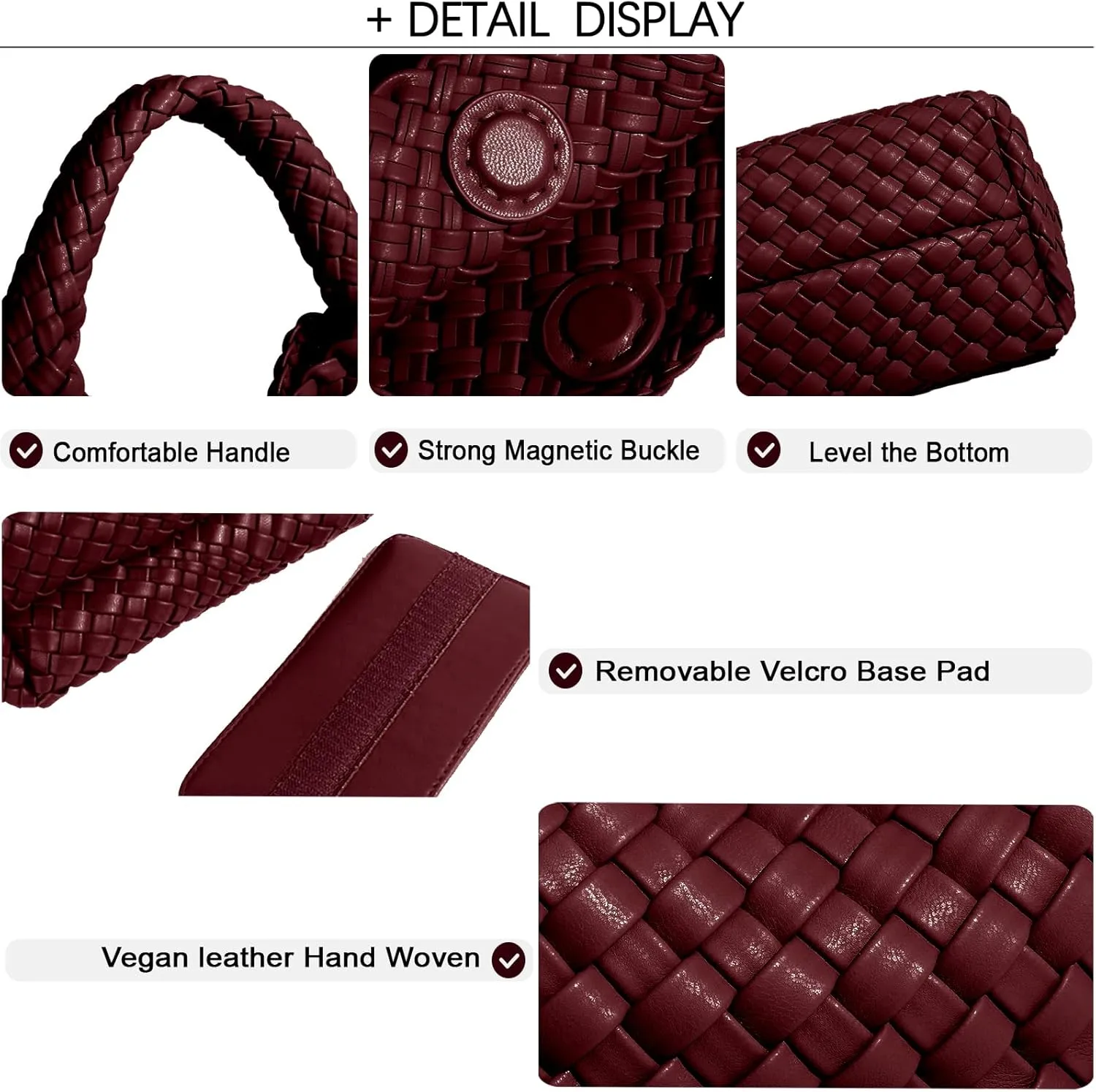 Small Woven Bags for Women Cute Hobo Tote Woven Handbag Mini Clutch Purse vegan leather Crossbody bags Shoulder Handmade Bag