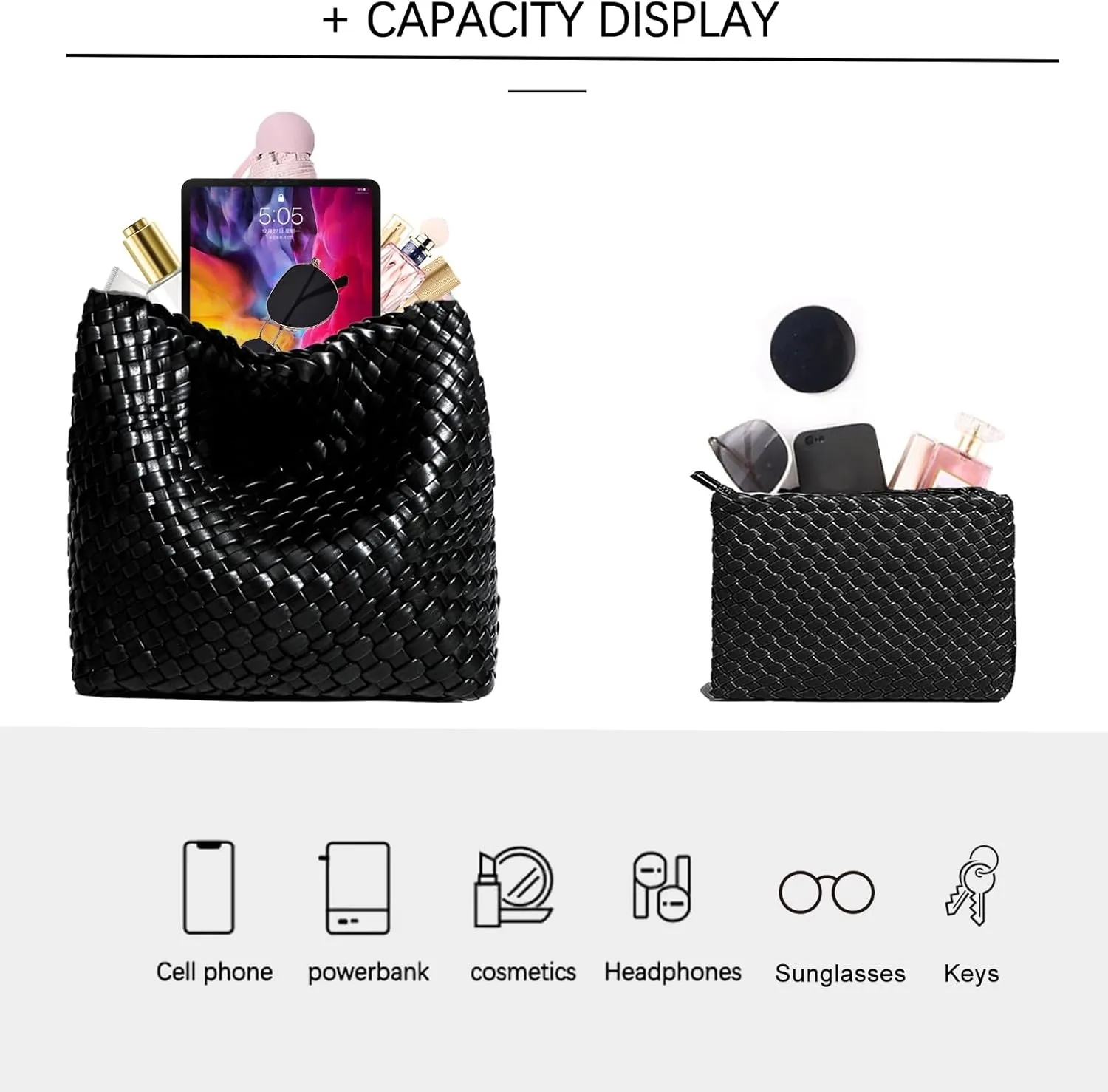 Small Woven Bags for Women Cute Hobo Tote Woven Handbag Mini Clutch Purse vegan leather Crossbody bags Shoulder Handmade Bag