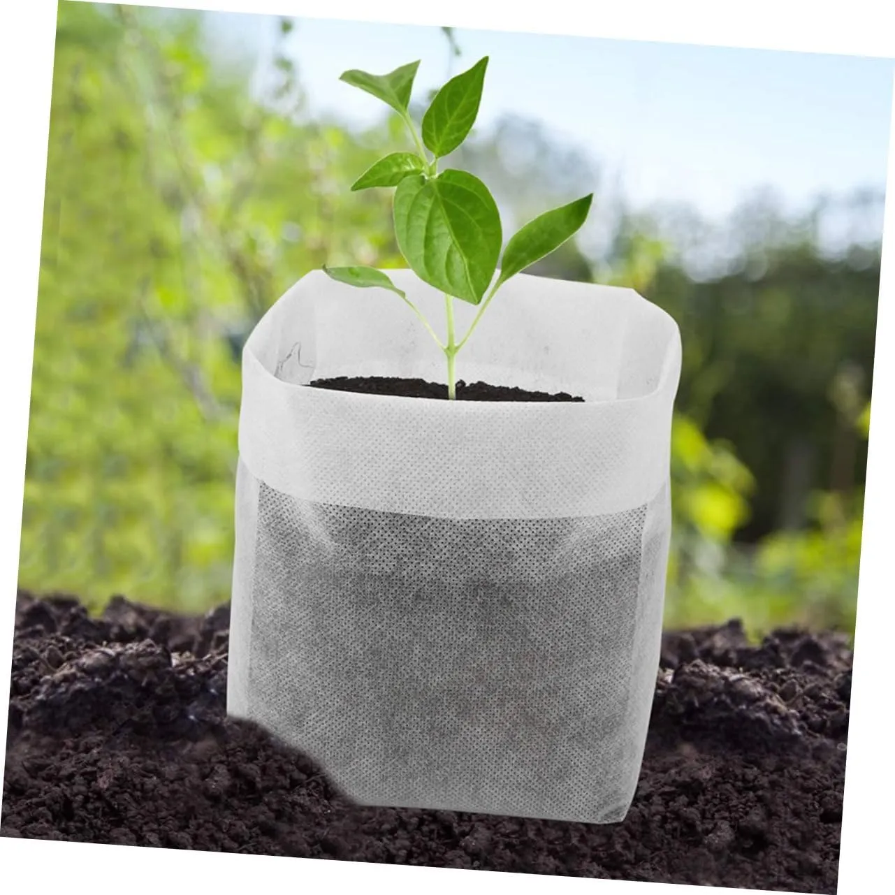Sosoport 4sets 500pcs Non Woven Plant Growing Bags for Vegetables Flowers Breathable Nursery Planters and Garden Growing Bags for Starting and Transplanting 500pcs*4