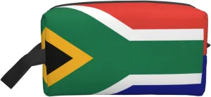 South African flag Print Travel Essentials Storage Bag Cosmetic Organizer Pouch Large Capacity Zippered