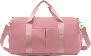 Sports Duffel Bags Travel Bags For Women Large Capacity Men Sports bag Waterproof Weekend Sac Voyage Female Messenger Bag Dry And Wet(Pink)