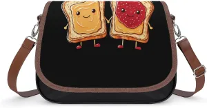Spread Peanut Butter & Jelly Womens Messenger Crossbody Bags Small Shoulder Handbags Purse with Adjustable Strap