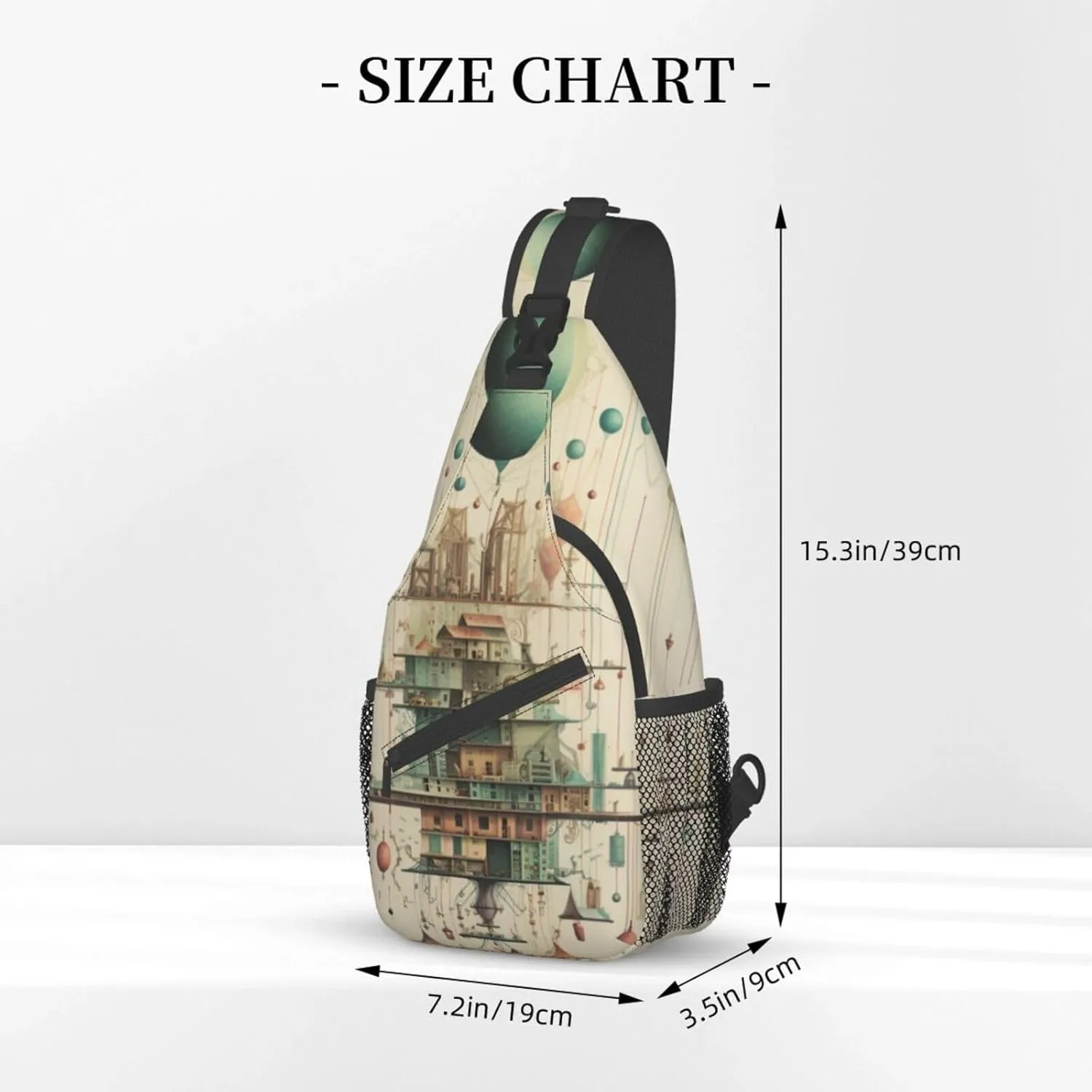 Spring Sunflowers Retro Flowers Crossbody Bag Chest Shoulder Bag Small Casual Backpack Suitable For Women Men Hiking