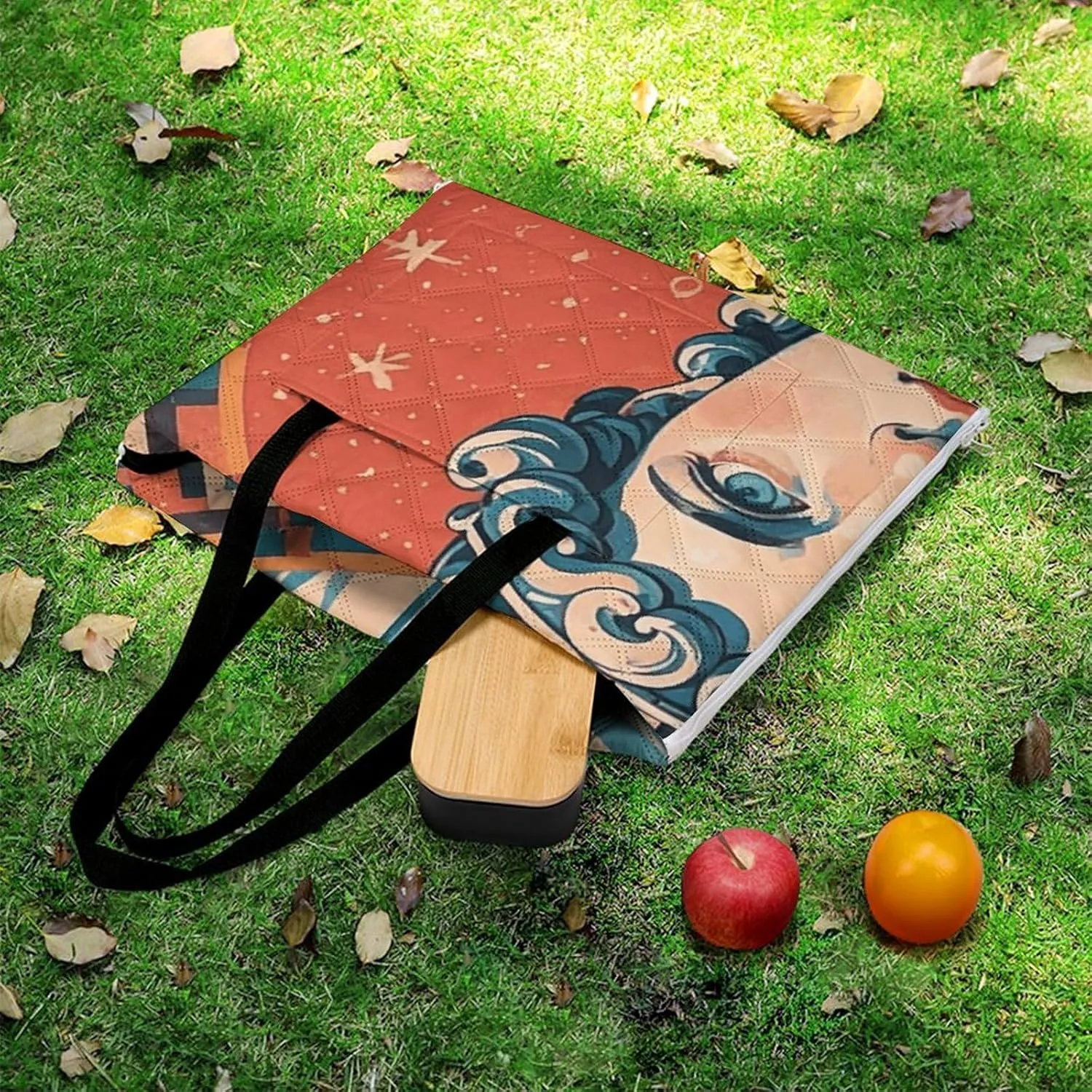 Stamped with Ancient Rome Picnic Blankets Waterproof Blanket Outdoor Beach Blanket with Tote Bag Design, Foldable Picnic Mat for Camping, Beach, Park 150x100cm