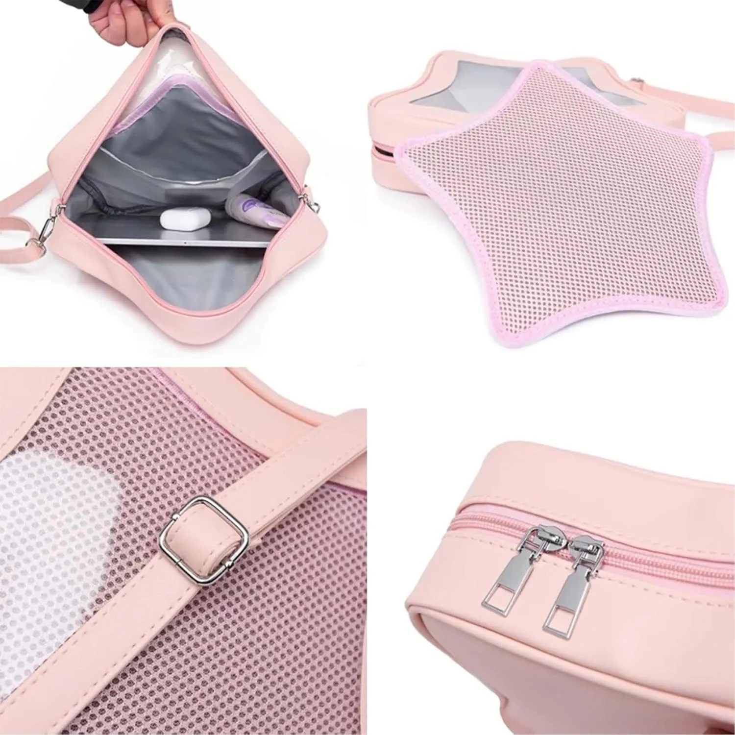 Star shaped ita backpack pin bag pin display Crossbody Bag cute handbag for Y2K Aesthetic