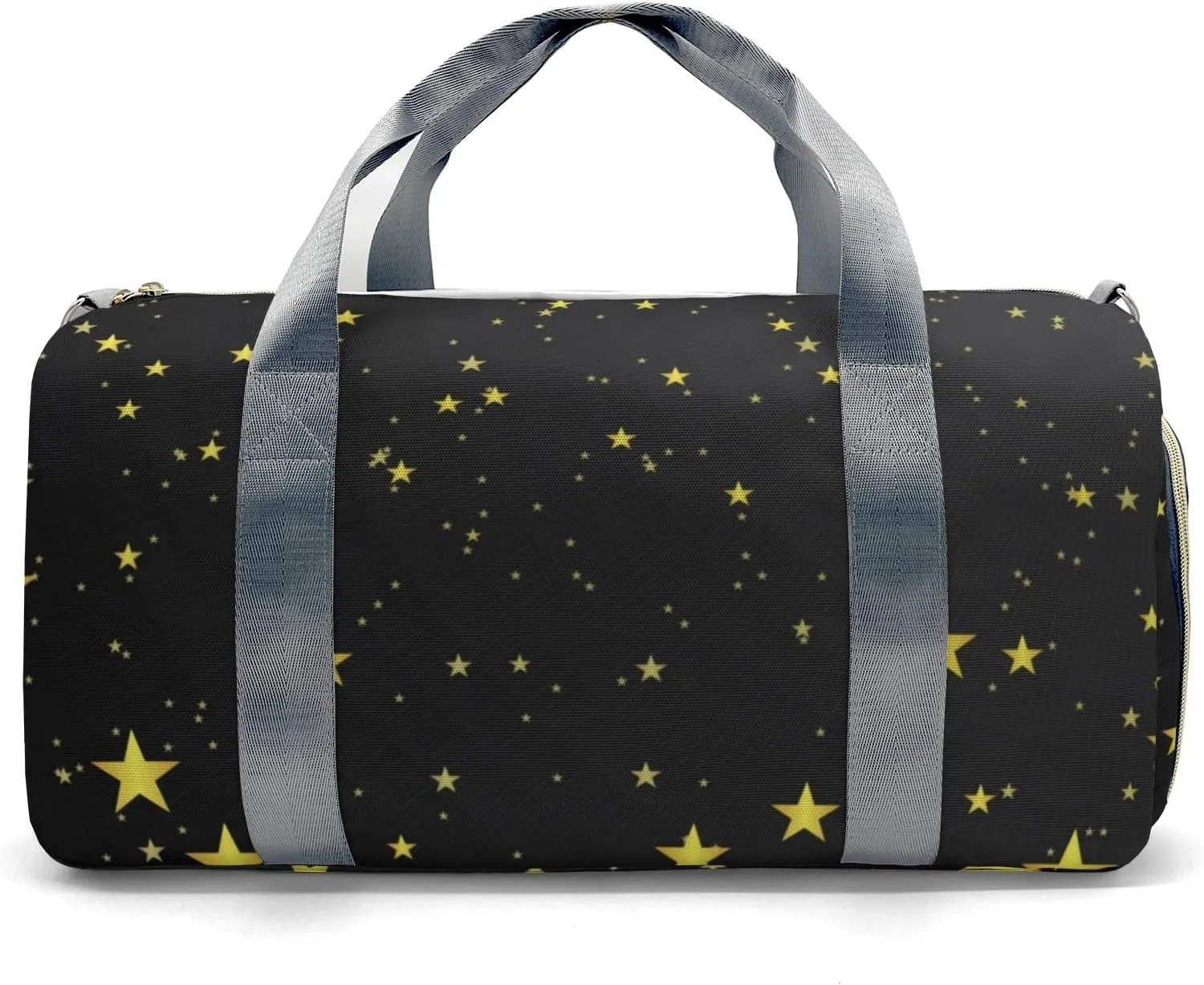 Starry Night Yellow Stars Personalized Duffel Bags Customized Multi-Function Travel Bag Gym Sports Bag Dance Ballet Overnight Carry On Weekend Bag
