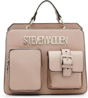 Steve Madden Bevelyn Utility Pocket Convertible Crossbody Bag, Mushroom