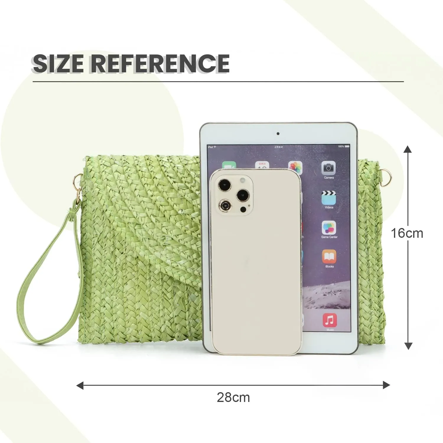 Straw Clutch Purse Bags for Women Summer Beach Purse Woven Straw Shoulder Bags Beach Clutch Bags