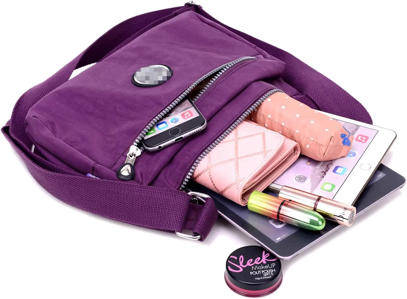 STUOYE Nylon Multi-Pocket Crossbody Purse Bags for Women Travel Shoulder Bag