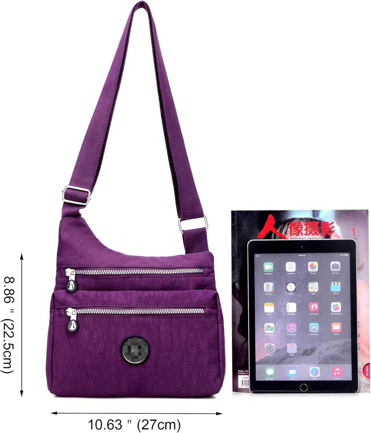 STUOYE Nylon Multi-Pocket Crossbody Purse Bags for Women Travel Shoulder Bag