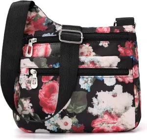 STUOYE Nylon Multi-Pocket Crossbody Purse Bags for Women Travel Shoulder Bag
