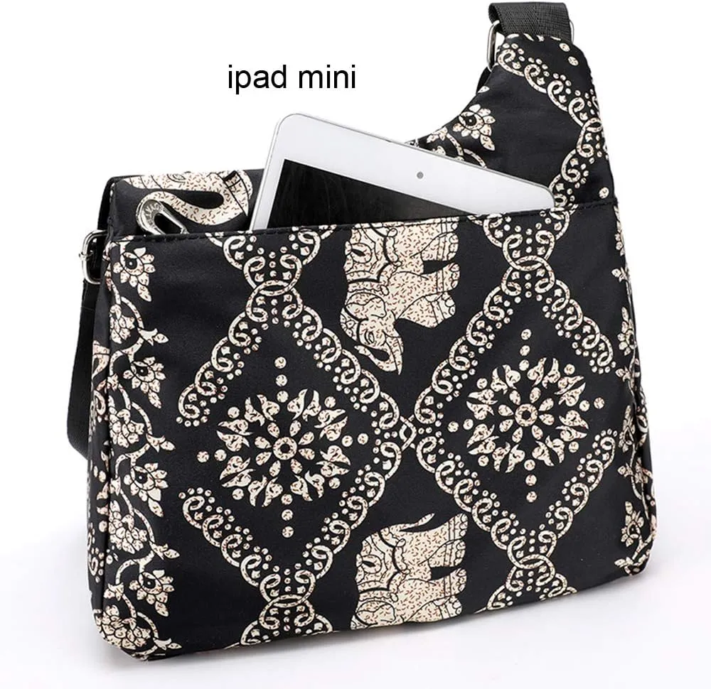 STUOYE Nylon Multi-Pocket Crossbody Purse Bags for Women Travel Shoulder Bag