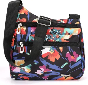 STUOYE Nylon Multi-Pocket Crossbody Purse Bags for Women Travel Shoulder Bag