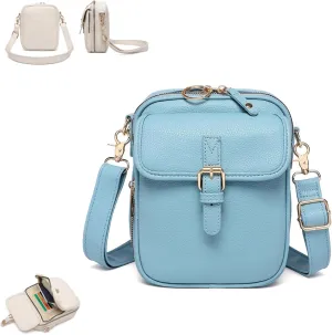 Successivei Crossbody Leather Bag, 2025 Upgrade Vintage Double Layer Large Capacity Mini Messenger Bags