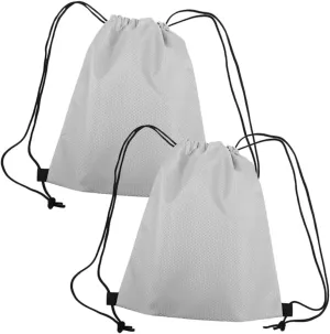 SUPVOX Foldable Drawstring Backpacks 2 Pack Sports Backpacks Drawstring Closure Gym Duffel Bag