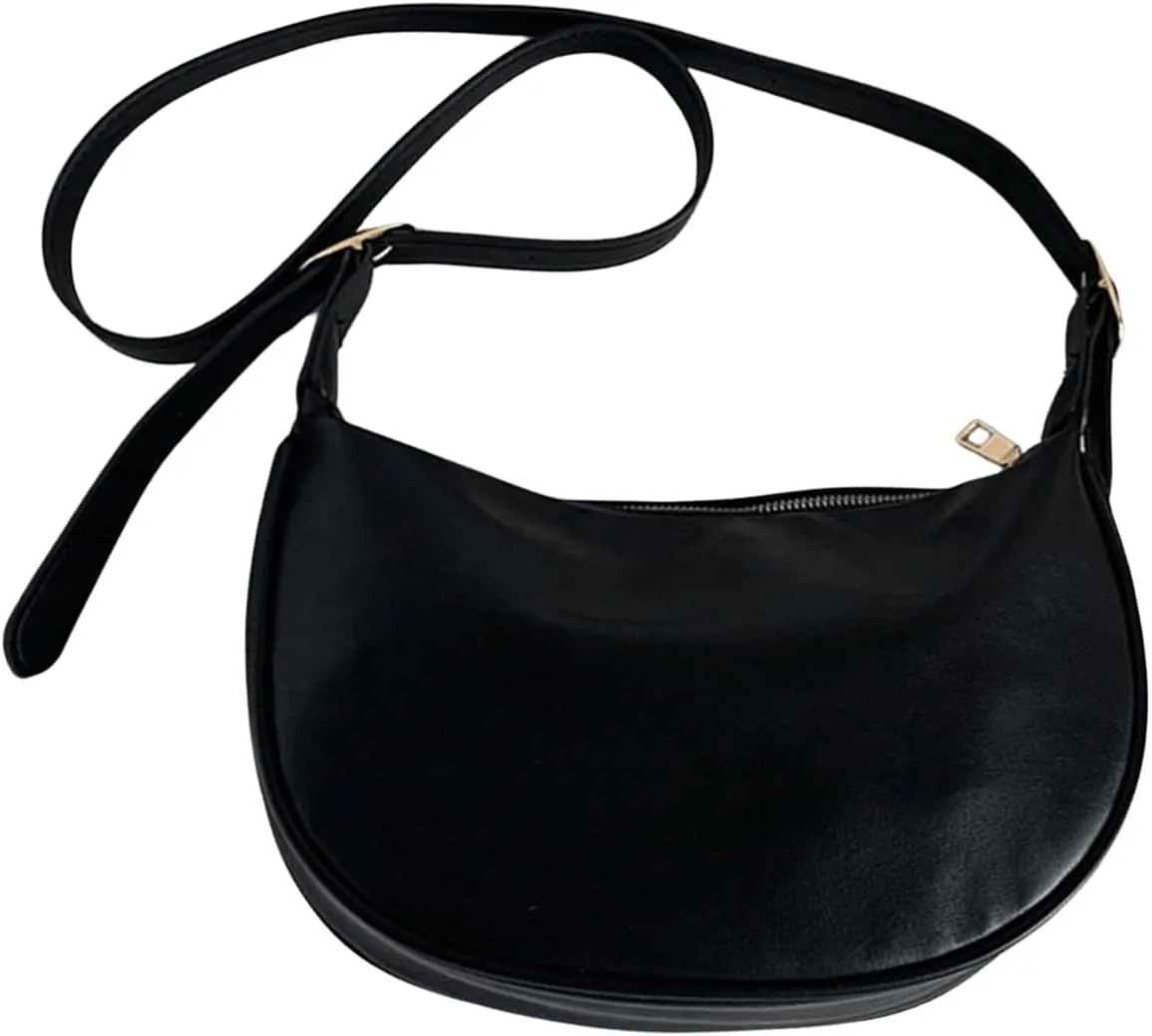 SweatyRocks Women's Leather Crossbody Bags Adjustable Strap Travel Work Shoulder Bags with Zipper