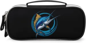 Swordfish Sport Fishing Marlin Sailfish Billfish Pencil Case Portable Makeup Bag Pencil Pouch Travel Makeup Case Organizer for Women Men