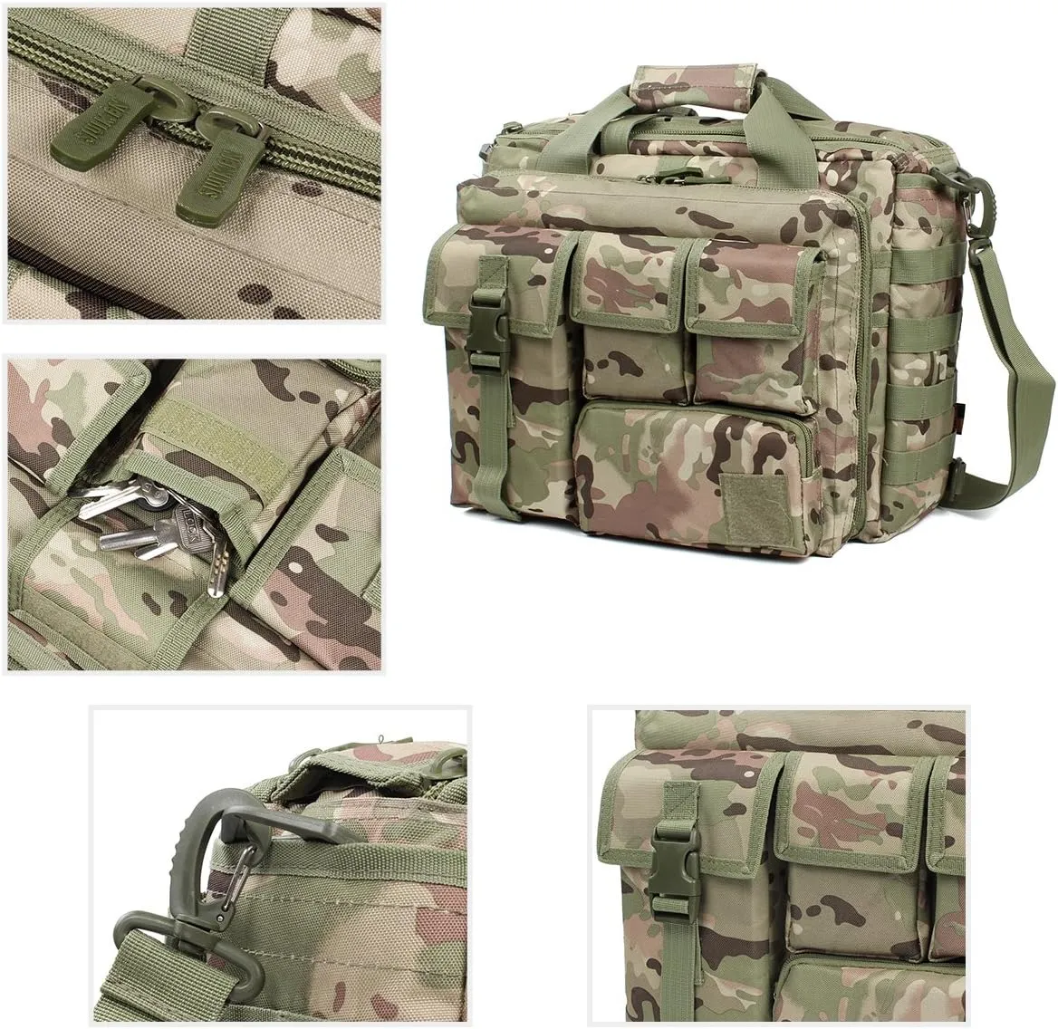 Tactical Briefcase, 15" Men's Messenger Bag Military Briefcase for Men